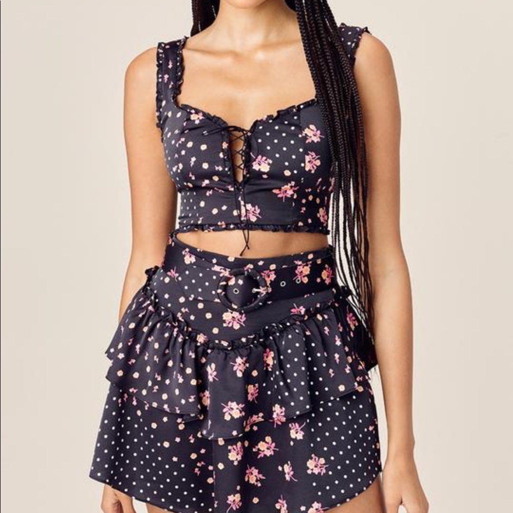 For love and lemons CAMELLIA CROP TOP NWOT